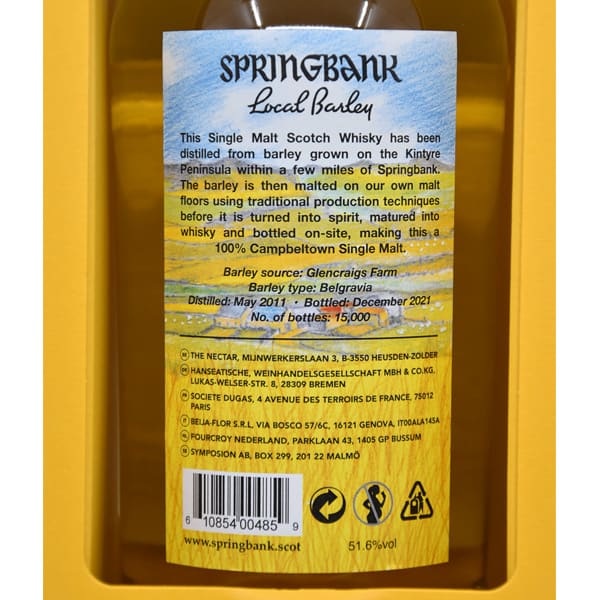 Springbank 10y Local Barley + GB 51,6% Vol. 0,7l Whisk(e)y Springbank Local Barley