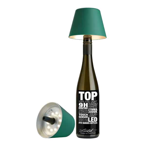 Flaschenleuchte TOP Grün Tableware SOMPEX